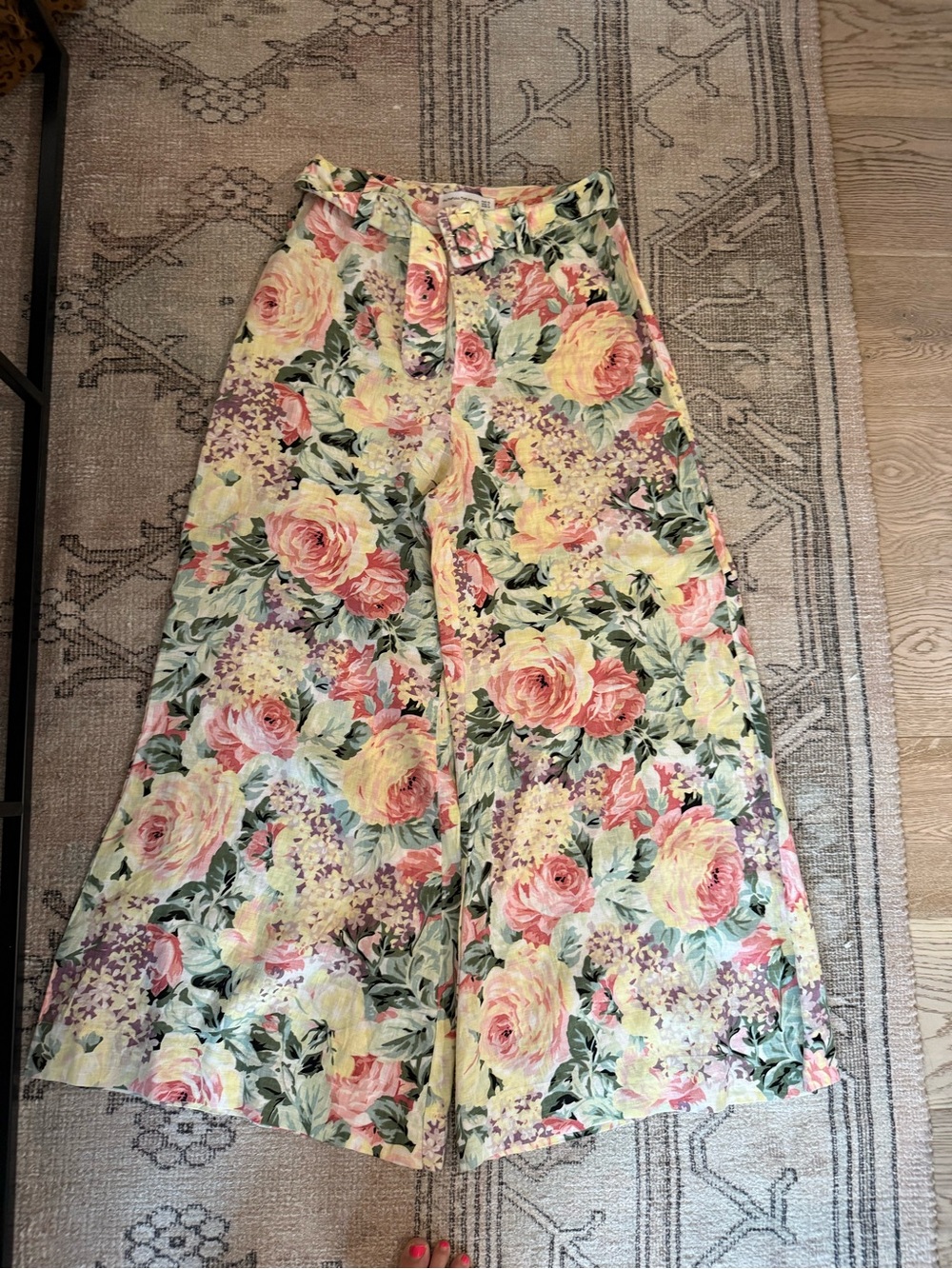 Faithfull the Brand Floral Pants in Yellow, Pink & Green
